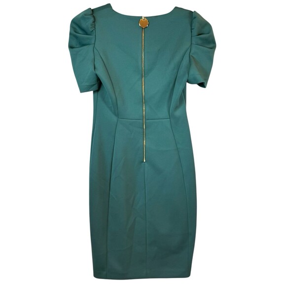 Calvin Klein Dress Womens‎ 6 Green Sheath Short Puff Sleeve Above Knee Career - Picture 7 of 9